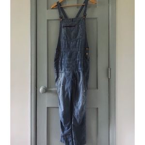 Madewell slim chambray overalls